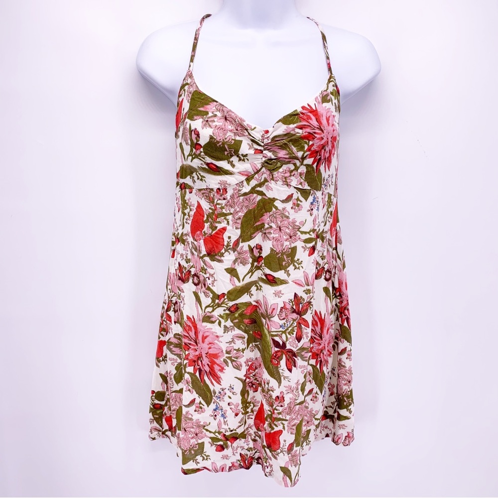 Honey Punch Floral Sleeveless Mini Dress Size Medium